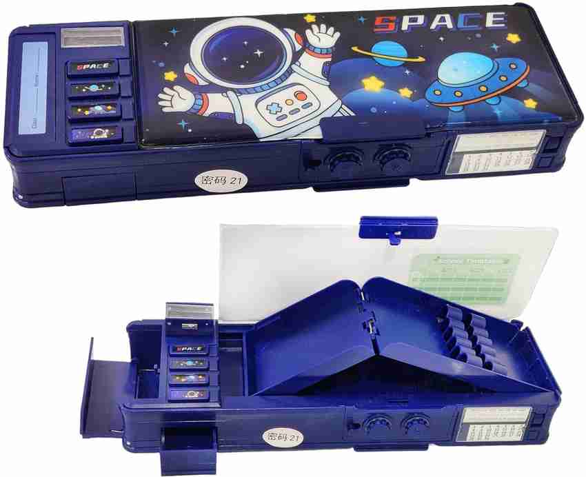 Flipkart Devdhan Space Password for Children Astronaut Many Function and Departments Special Buttons Art Plastic Pencil Box Box