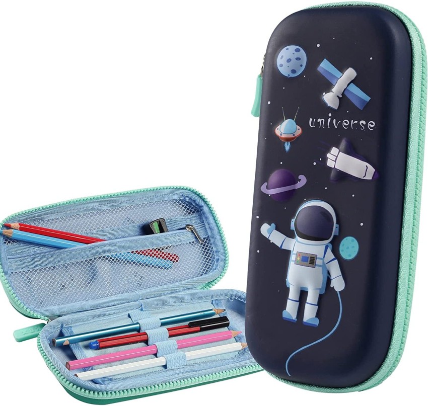 AMB 3D Pencil case for Kids,Large Capacity Pencil Pouch for  Boys & Girls Space Astronaut Art EVA Pencil Box 