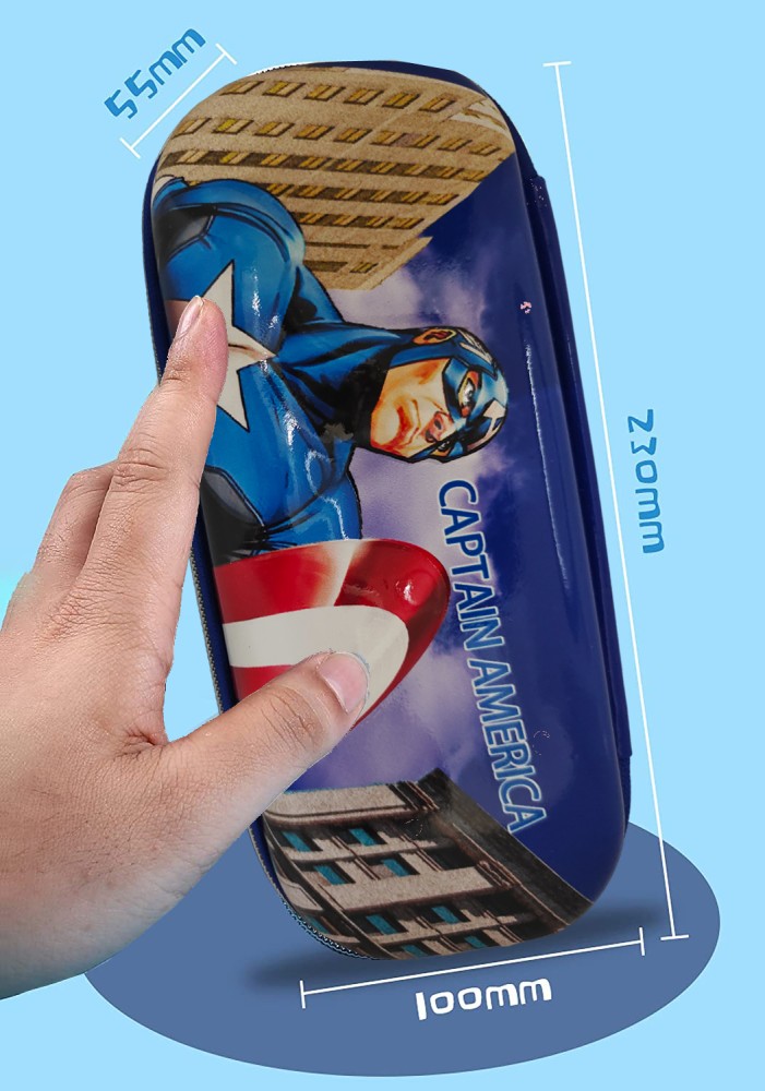 Vaniha 3D Captain America Embossed Pencil Case with