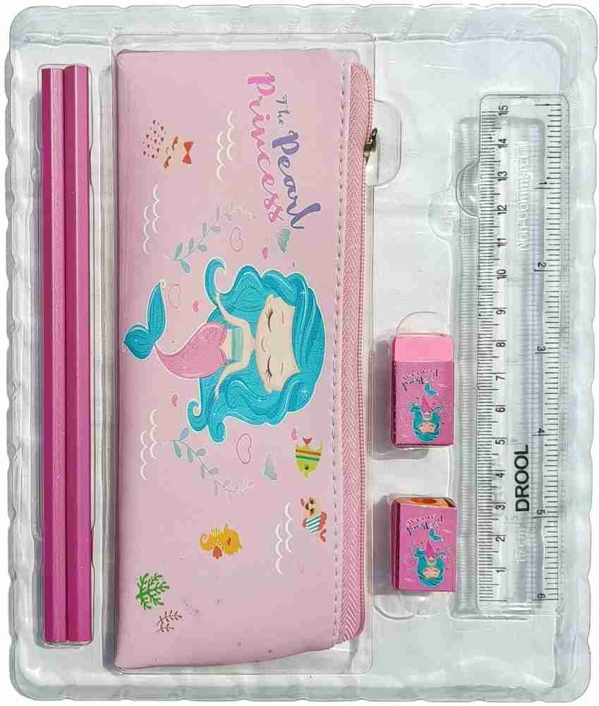 Unicorn Stationery Set for Girls - Pencil Pen Book Eraser