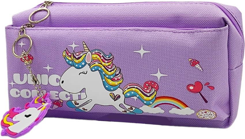  Johnnie Boy Unicorn Pencil Pouch for Girls/Boys, Large Mesh  Pockets