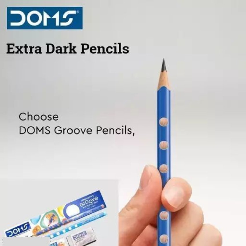  Doms Groove Super Dark HB/2 Graphite Pencils (Pack of 10 x 4  Set) (DM8418P4) : Office Products