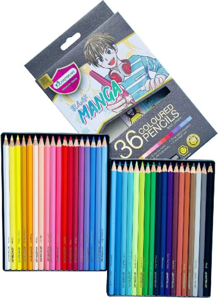 Box Set Masterart 124 Coloured Pencils Colors Coloring Drawing Art Painting  Long