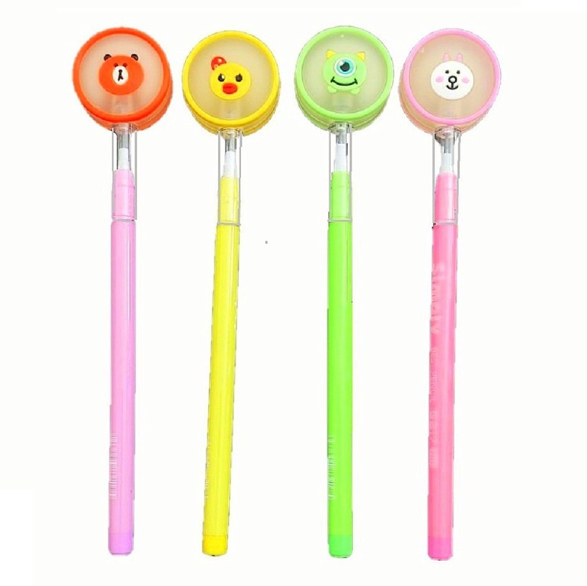 AuM Assorted (Color & Design) Rainbow Pen for Kids Stationery Set