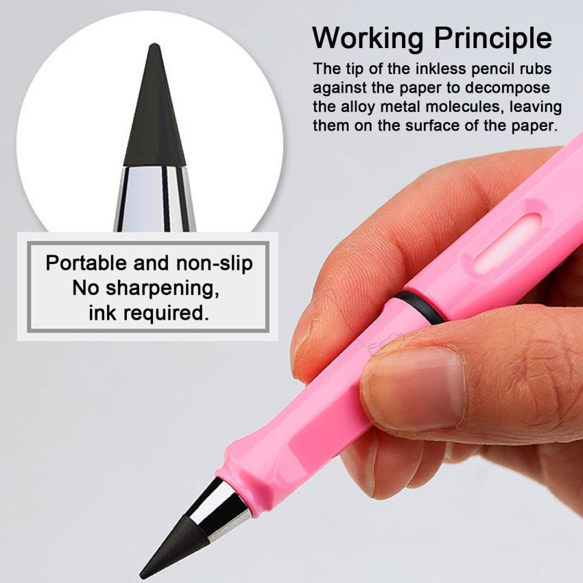 Eternal Inkless Pencil, Eternal Pencil Replaceable Head, Infinity Pencil,  Inkless Pen, Technology Infinity Writing Eternity Pencil Without Ink