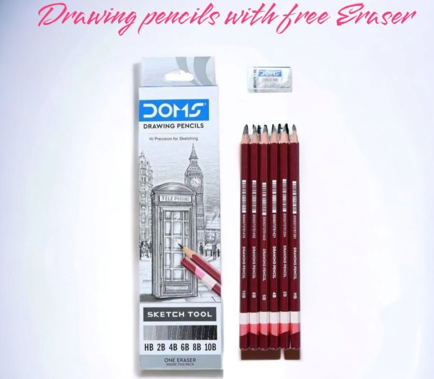 Sketch Pencils Hb 2b 4b 6b 8b 10b, Drawing Pencils 2h Hb 2b