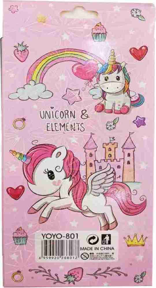 SAH Cute Color Pencils Set for Kids. 12 Pc Unicorn