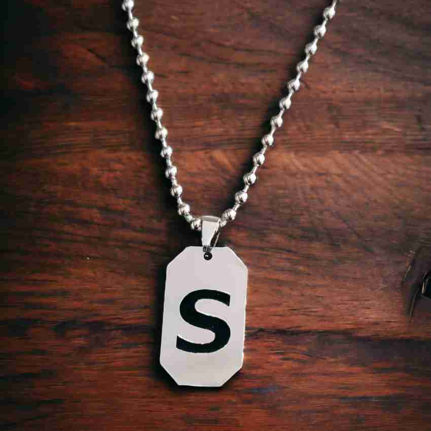 Personalized Silver hotsell leather necklace - Mens Initials Necklace - Silver necklace for men - Leather Necklace - Personalized Leather Necklace