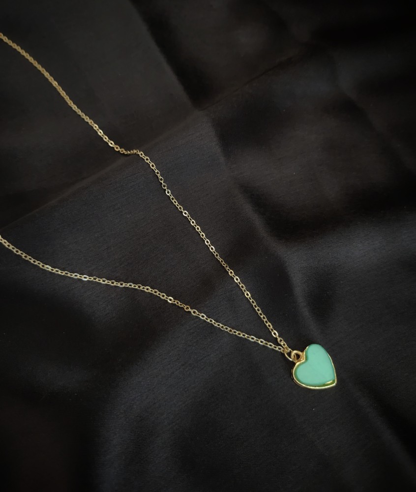 Buy Zest Green Heart Necklace Online in India 