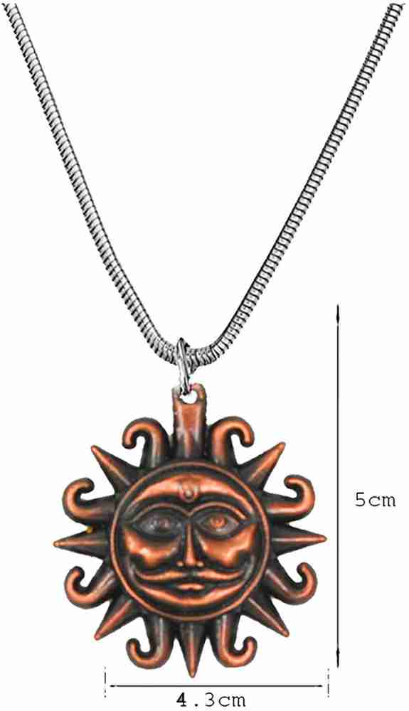 Copper sun outlet pendant