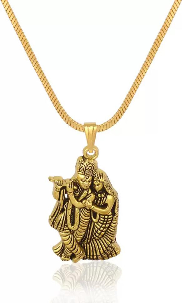Radha krishna gold pendant design shop