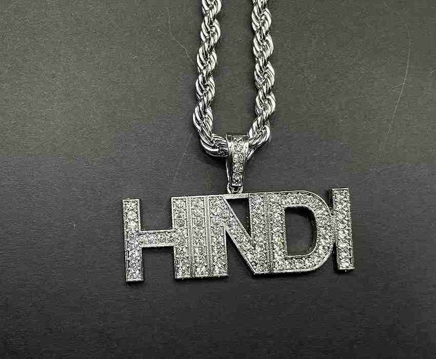 SAFISHA MC Stan Hindi Pendant Diamonds Plated (Pendant Only