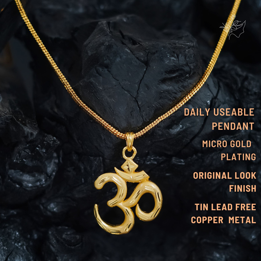 Om gold pendant design online