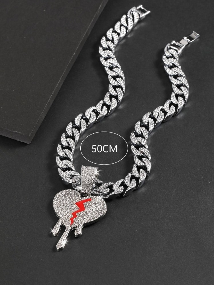 vien Mc Stan Style Link Chain for Men,Women Gold Chain Miami Necklace Iced  Out Cubic Zirconia Sterling Silver Plated Stainless Steel Chain Price in  India - Buy vien Mc Stan Style Link