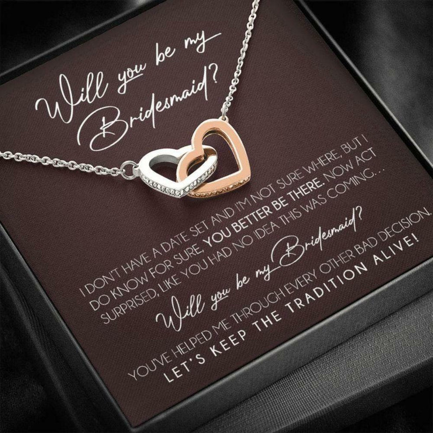 Bridesmaid proposal necklace deals