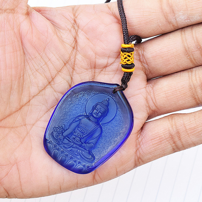 Buddha necklace blue deals