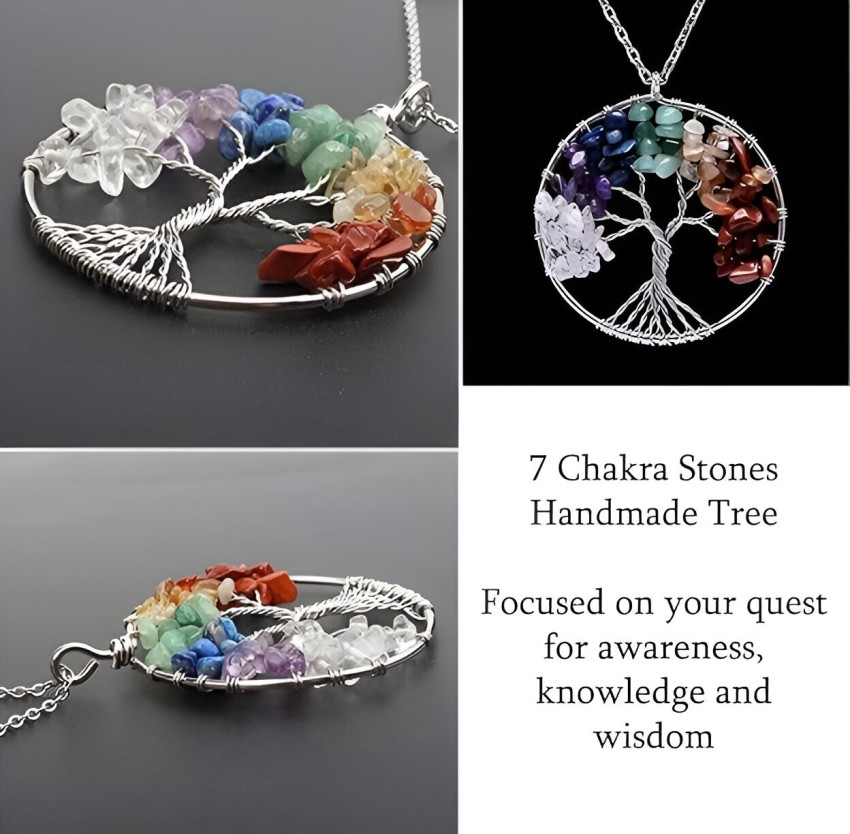 Handmade 7 Chakra top Tree Of Life Charm