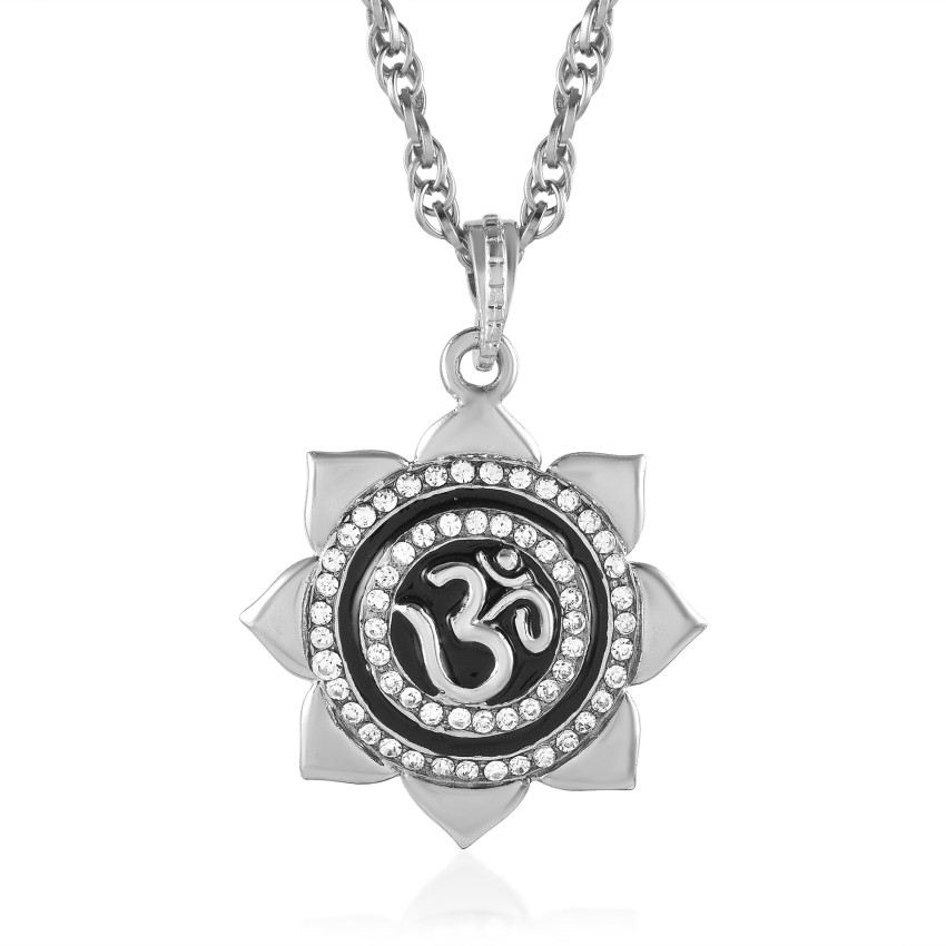 RN Silver Plated CZ Secular Om Shanti om Shahrukh Khan Pendant