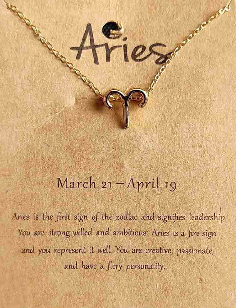 Aries zodiac sign on sale pendant