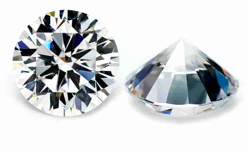R.K GEMS 1 piece 9mm American Diamond Gemstone Zircon