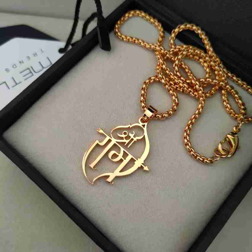METLLORY TRENDS Shri Ram Pendant 22K GPC Gold Plated Gold plated