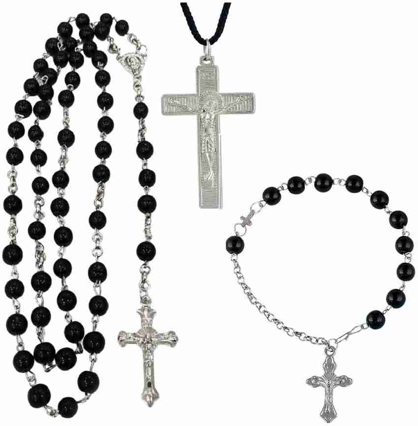 Catholic cross necklace shop rosary