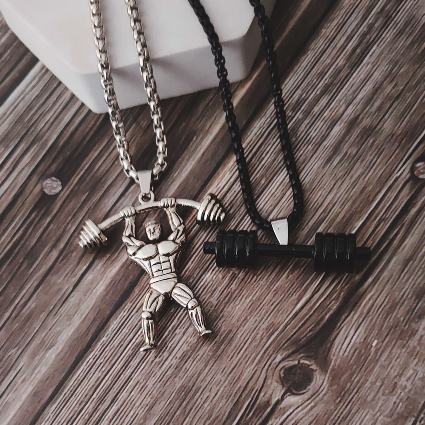 Sullery Weightlifting Fitness Sports dumbbell Stainless Steel Pendant Necklace Chain Titanium Stainless Steel Pendant Set Price in India Buy Sullery Weightlifting Fitness Sports dumbbell Stainless Ste...