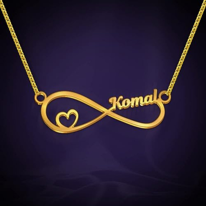 Komal name on sale gold chain