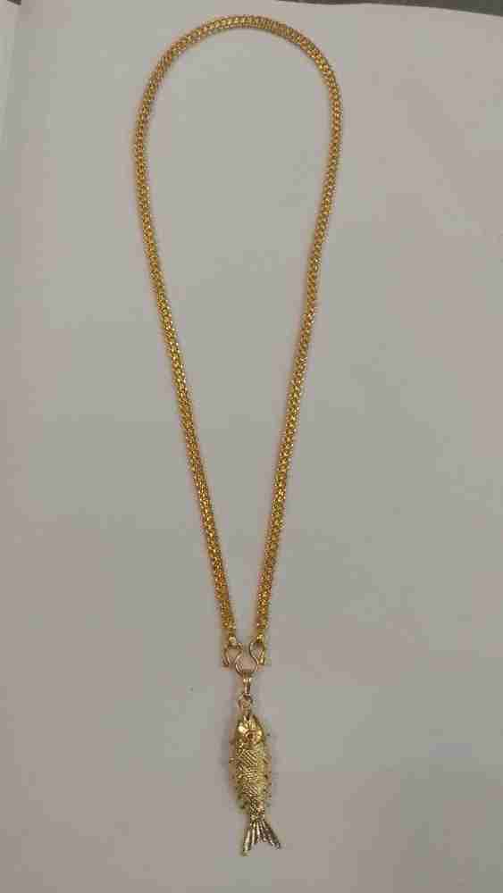 Gold chain online with fish dollar