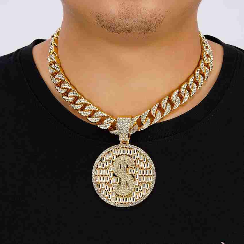Mc stan Rupees pendant with stainless steel chain iced out