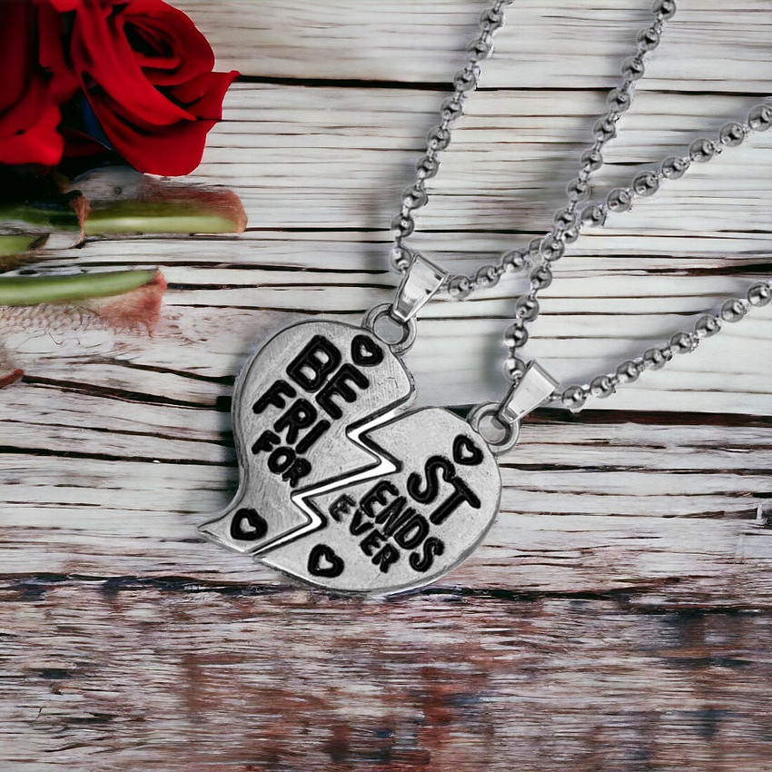 Sullery Broken Heart Best Friends Forever Pendant Chain For Men And Women Stainless Steel Pendant Price in India Buy Sullery Broken Heart Best Friends Forever Pendant Chain For Men And Women