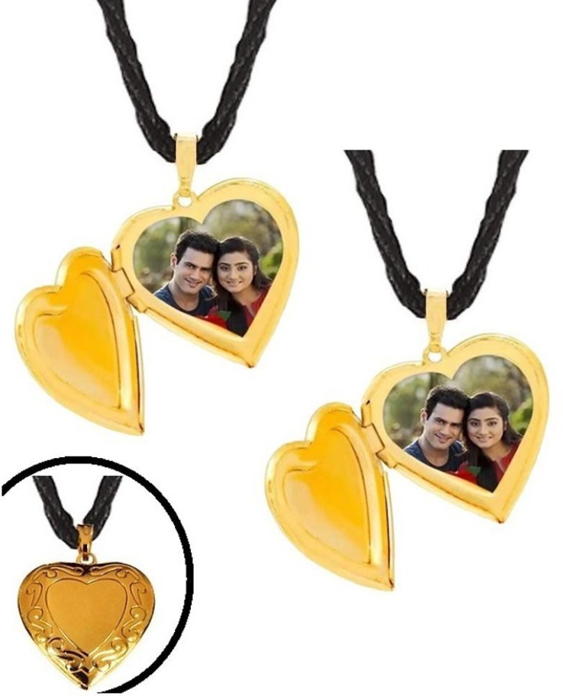 Heart Shaped Openable Photo Locket Pendant Jewellery For Women & Men