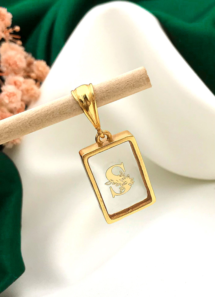 S word gold pendant on sale