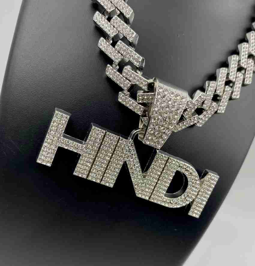 SAFISHA MC Stan Hindi Pendant Diamonds Plated (Pendant Only