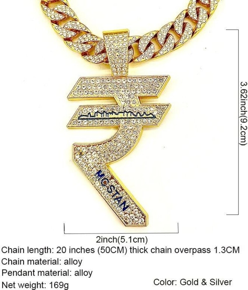 SAFISHA Hip Hop Cuban Mc Stan Diamonds Men Jewellery Silver Plated Alloy  Chain Price in India - Buy SAFISHA Hip Hop Cuban Mc Stan Diamonds Men  Jewellery Silver Plated Alloy Chain Online