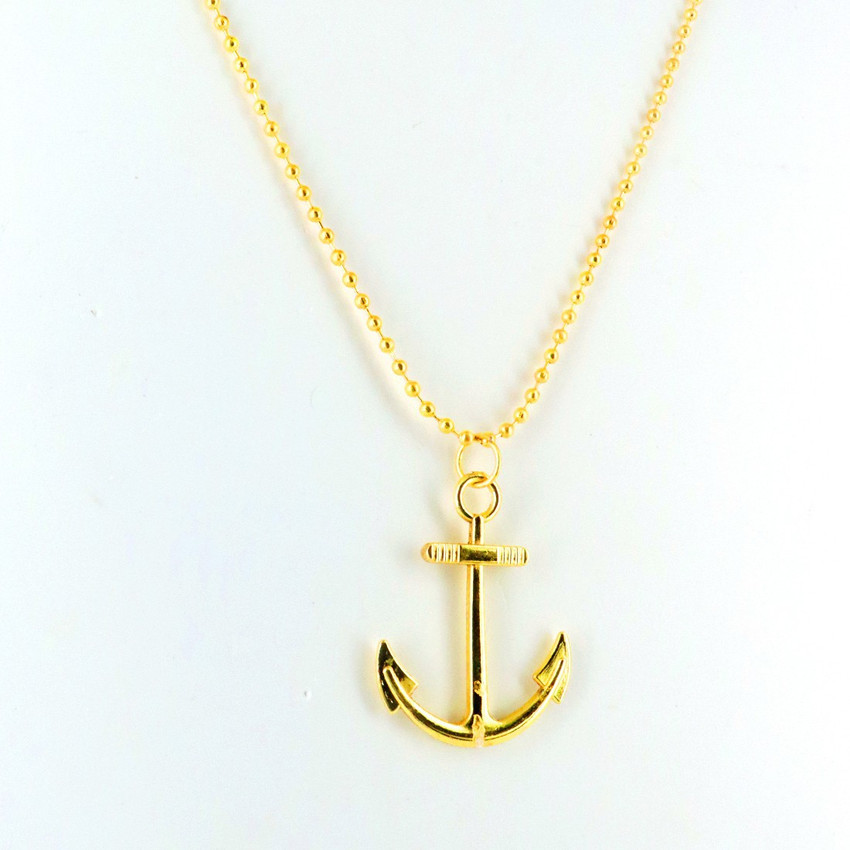 NNPRO Gold Anchor Small Design Pendant Locket For Men Boys