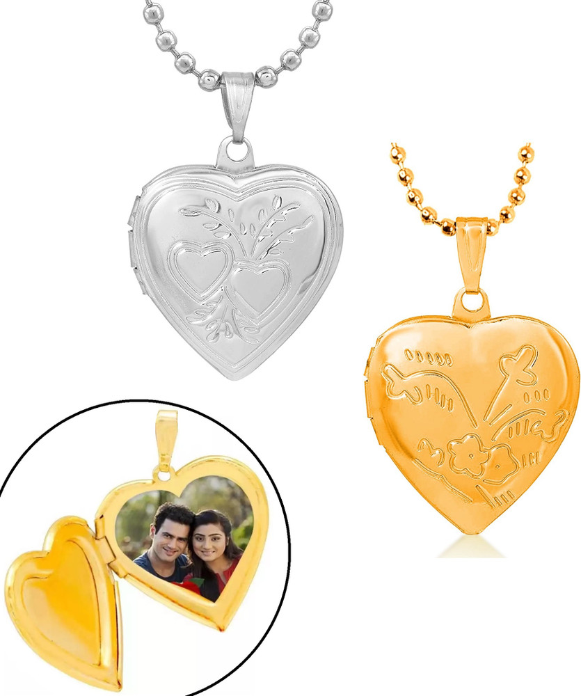Utkarsh CMB8018 Heart Shape Love Couple Mini Photo Frame Memory