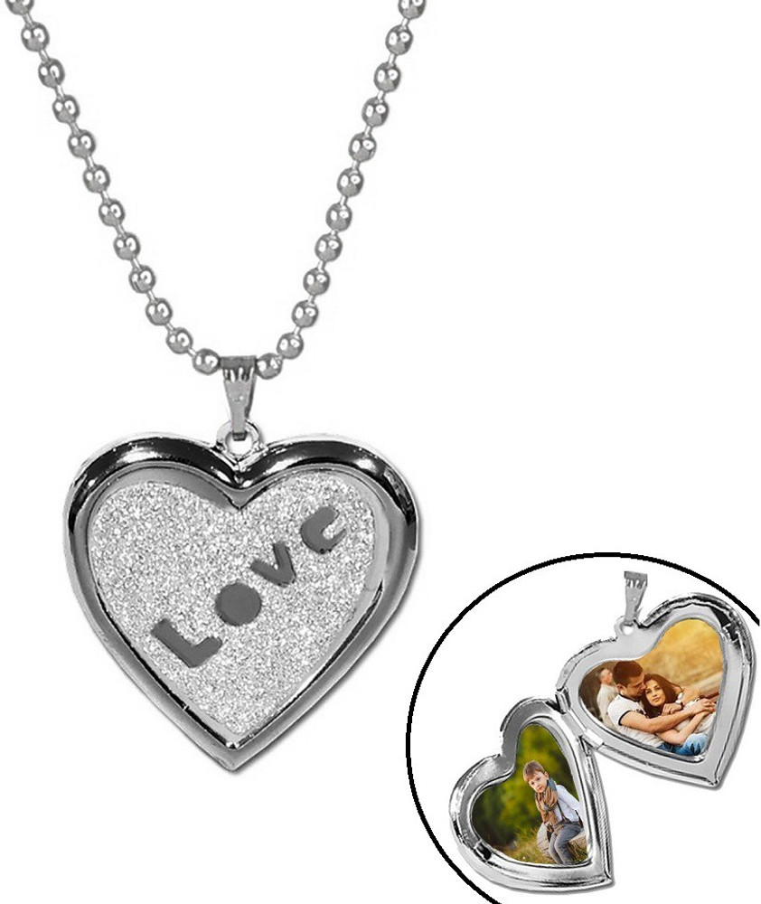 Heart shaped locket for hot sale couples with picture