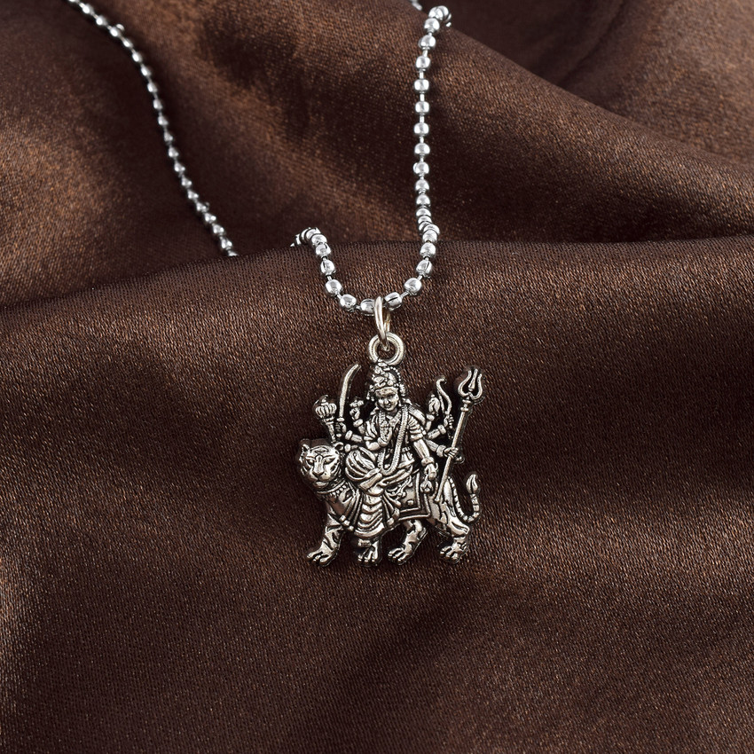 morir Oxidised Silver Sherawali Durga Maa Locket Pendant Necklace Silver Brass Pendant Price in India Buy morir Oxidised Silver Sherawali Durga Maa Locket Pendant Necklace Silver Brass Pendant Online ...