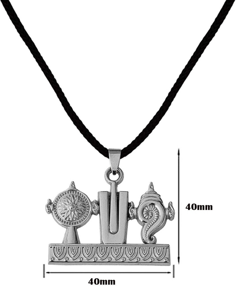 Shanku chakra namam gold pendant clearance