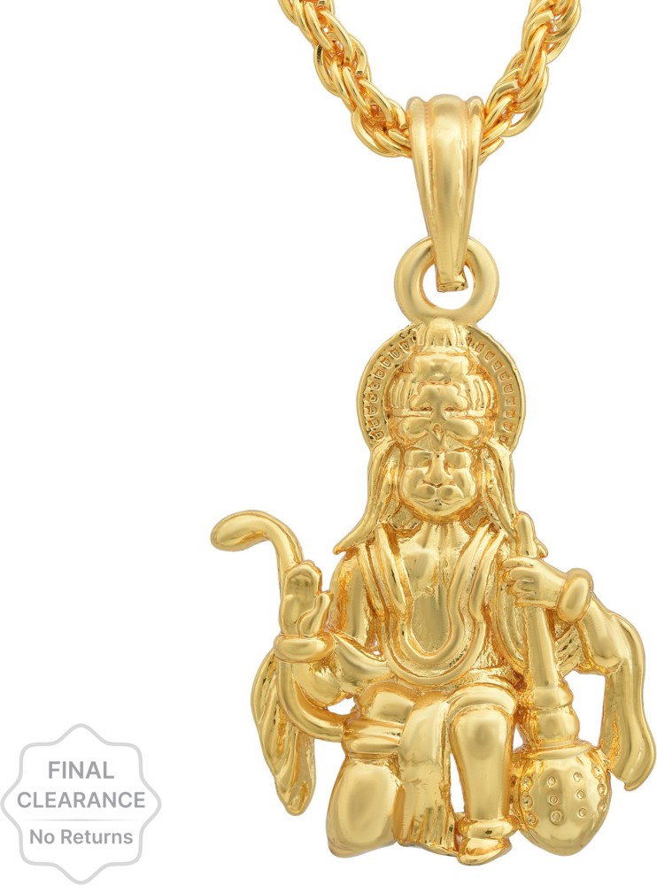 Lord hanuman locket best sale in gold