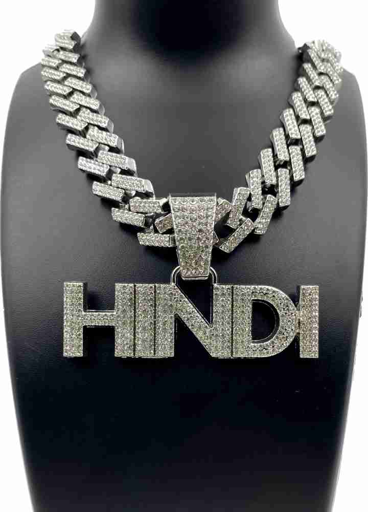 SAFISHA MC Stan Hindi Pendant Diamonds Plated (Pendant Only