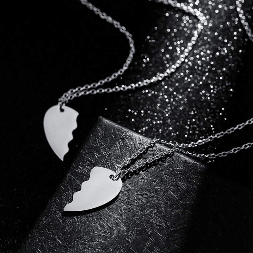 Salty Stainless Steel Soulmate Hearts Necklace for Couples Stainless Steel Pendant  Set Price in India - Buy Salty Stainless Steel Soulmate Hearts Necklace for  Couples Stainless Steel Pendant Set Online at Best