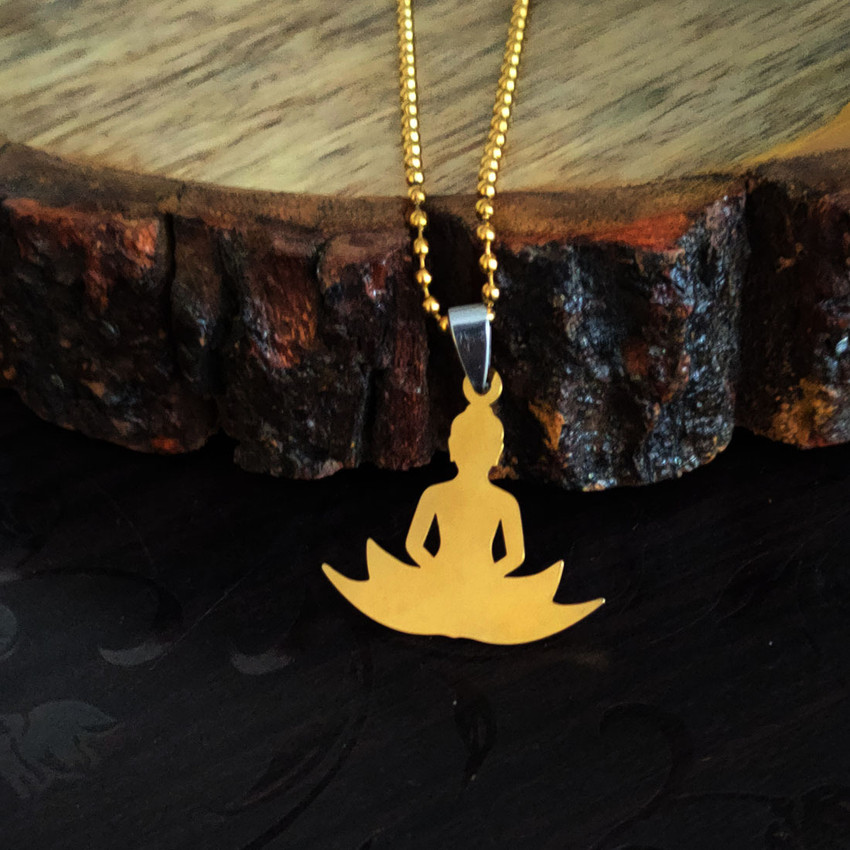 Lord buddha gold pendant on sale