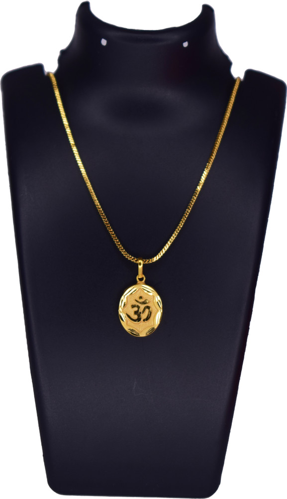 Ansh Enterpris Small Om Religious Gold Plated Pendant With Chain Man For Women Gold plated Crystal Alloy Pendant Price in India Buy Ansh Enterpris Small Om Religious Gold Plated Pendant With Chain