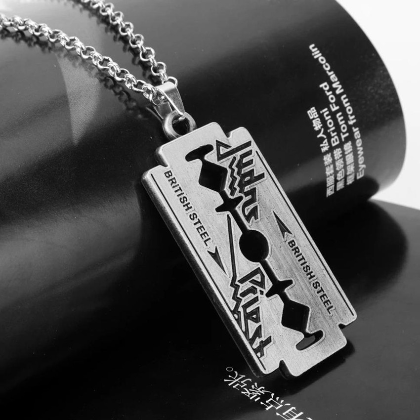 Judas priest razor blade necklace shop
