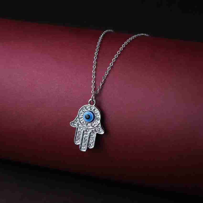 Devora Hamsa hand Evil Eye Pendant Necklace for Girls Women