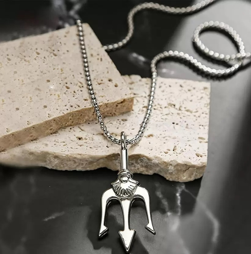 Uniqon Silver God Of The Sea Mahadev Poseidon Trishul Trident