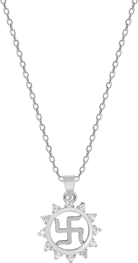 Silver clearance swastik locket