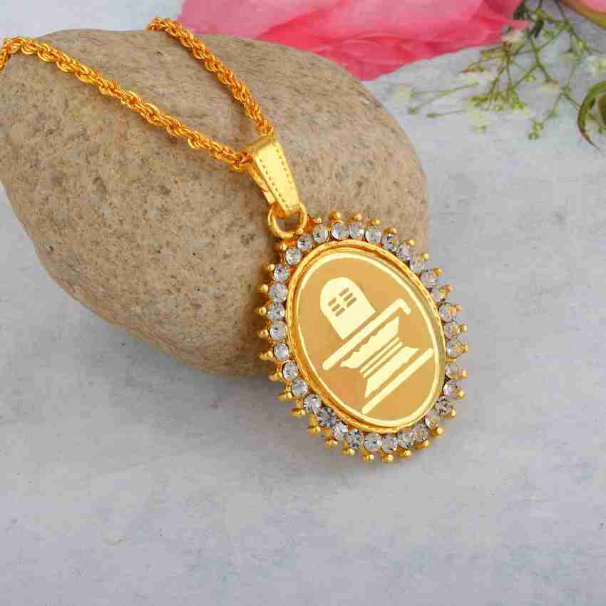 Zumrut Gold Plated Lord Shiva Shiva Shivling Mahadev Pendant